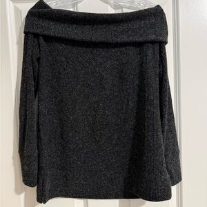 GAP Charcoal Off-Shoulder Sweater